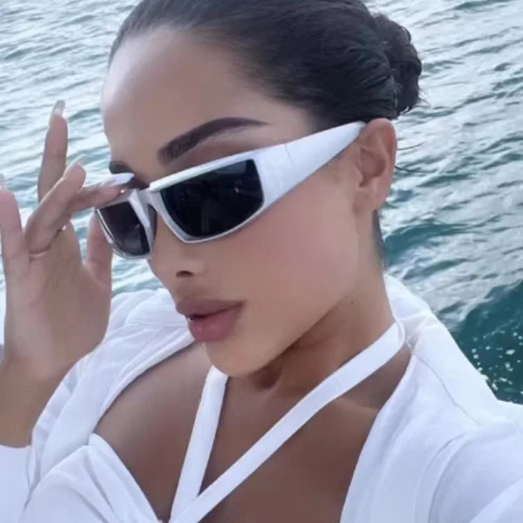 Future Science Technology Sense Sunglasses Men Women Concave Shape Sun Glasses Cool Punk Style Pair Summer Sports T206
